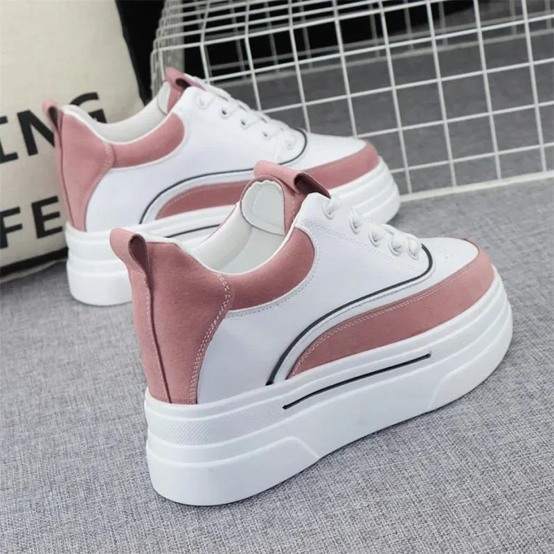 Joskaa 2024 New White Lace Platform Sneakers