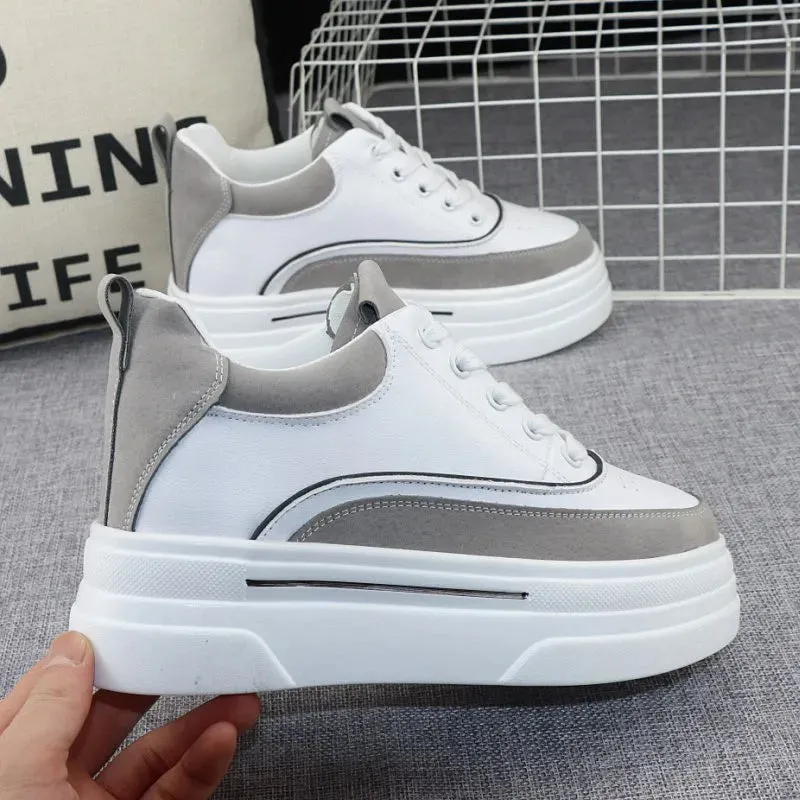 Joskaa 2024 New White Lace Platform Sneakers