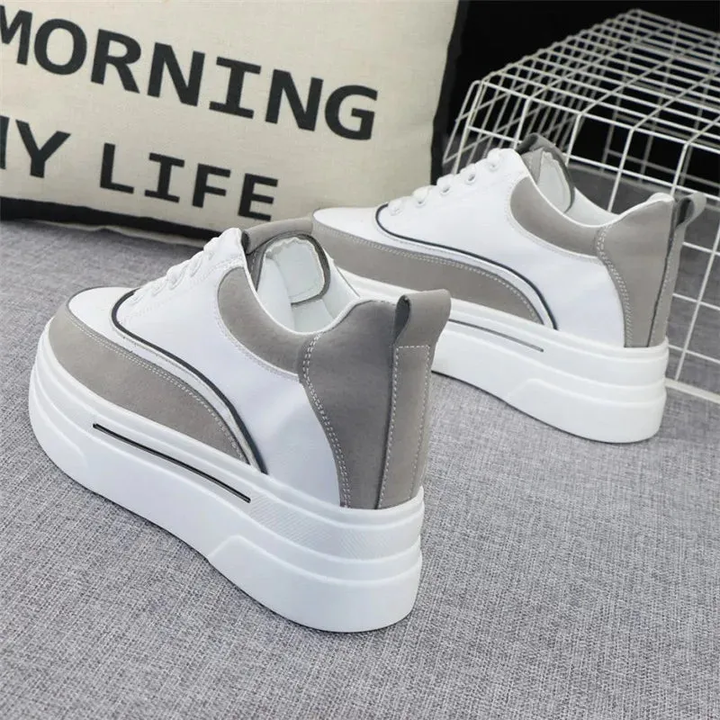 Joskaa 2024 New White Lace Platform Sneakers