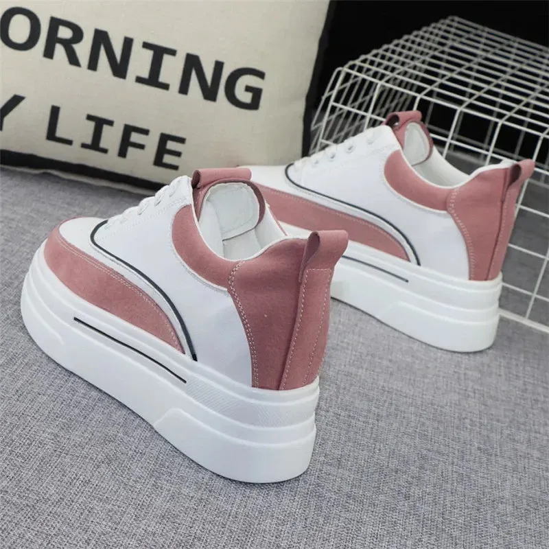 Joskaa 2024 New White Lace Platform Sneakers