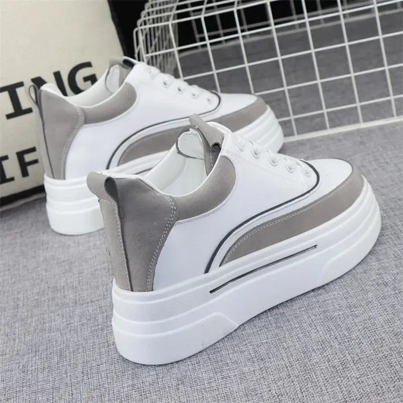 Joskaa 2024 New White Lace Platform Sneakers