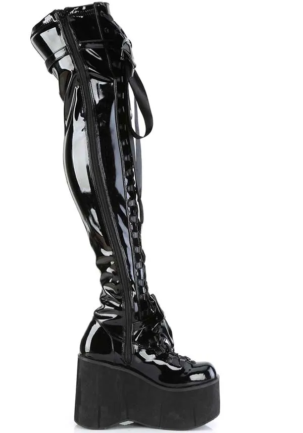 KERA-303 [Black Patent] | PLATFORM BOOTS [PREORDER]