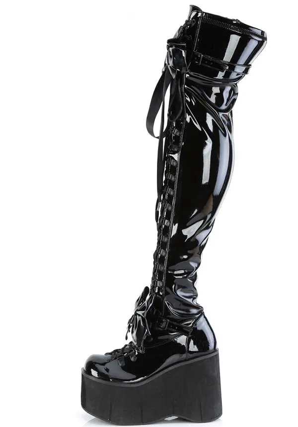 KERA-303 [Black Patent] | PLATFORM BOOTS [PREORDER]