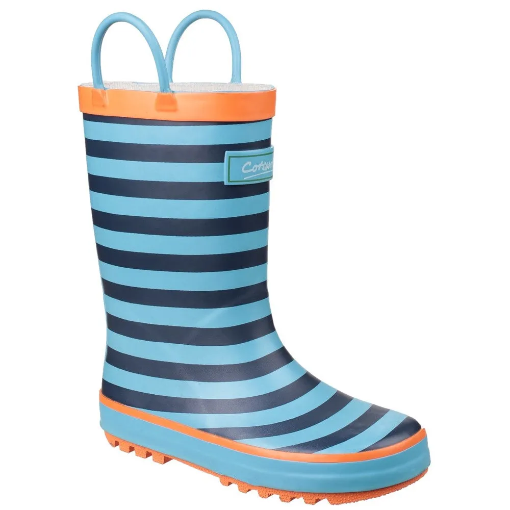 Kids Captain Stripy Wellies Blue