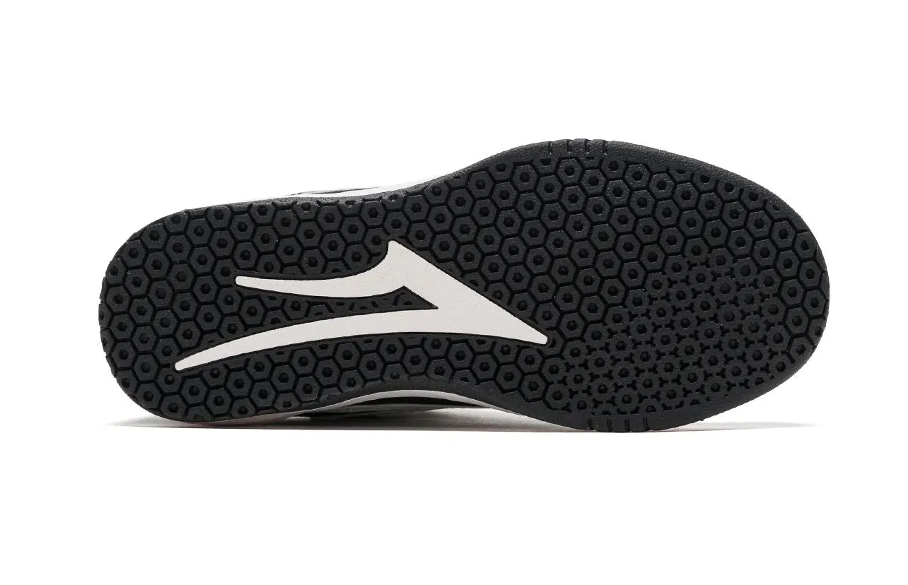Lakai Brighton Kids Black White Suede Skate Shoes
