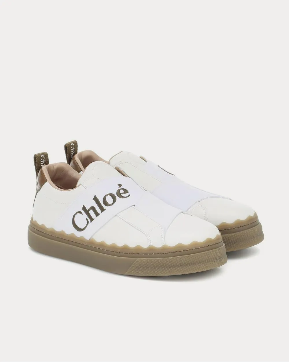 Lauren leather Grove Brown Slip On Sneakers