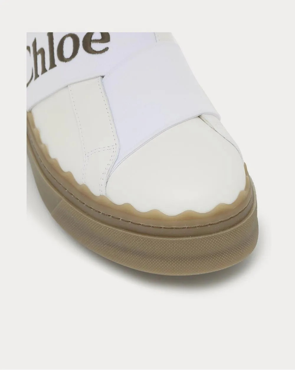 Lauren leather Grove Brown Slip On Sneakers