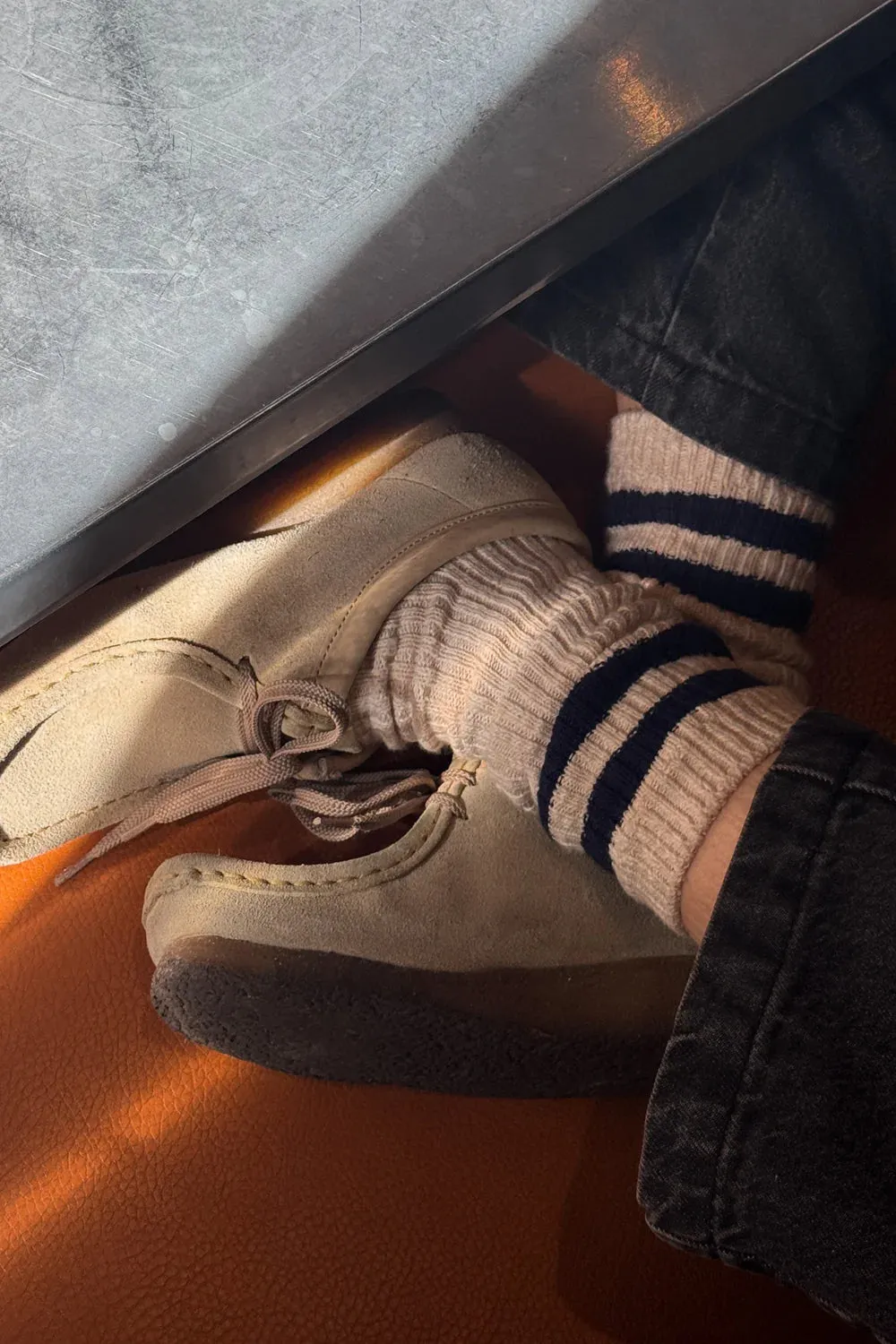 LE BON SHOPPE COTTAGE VARSITY SOCKS OATMEAL VRSTY