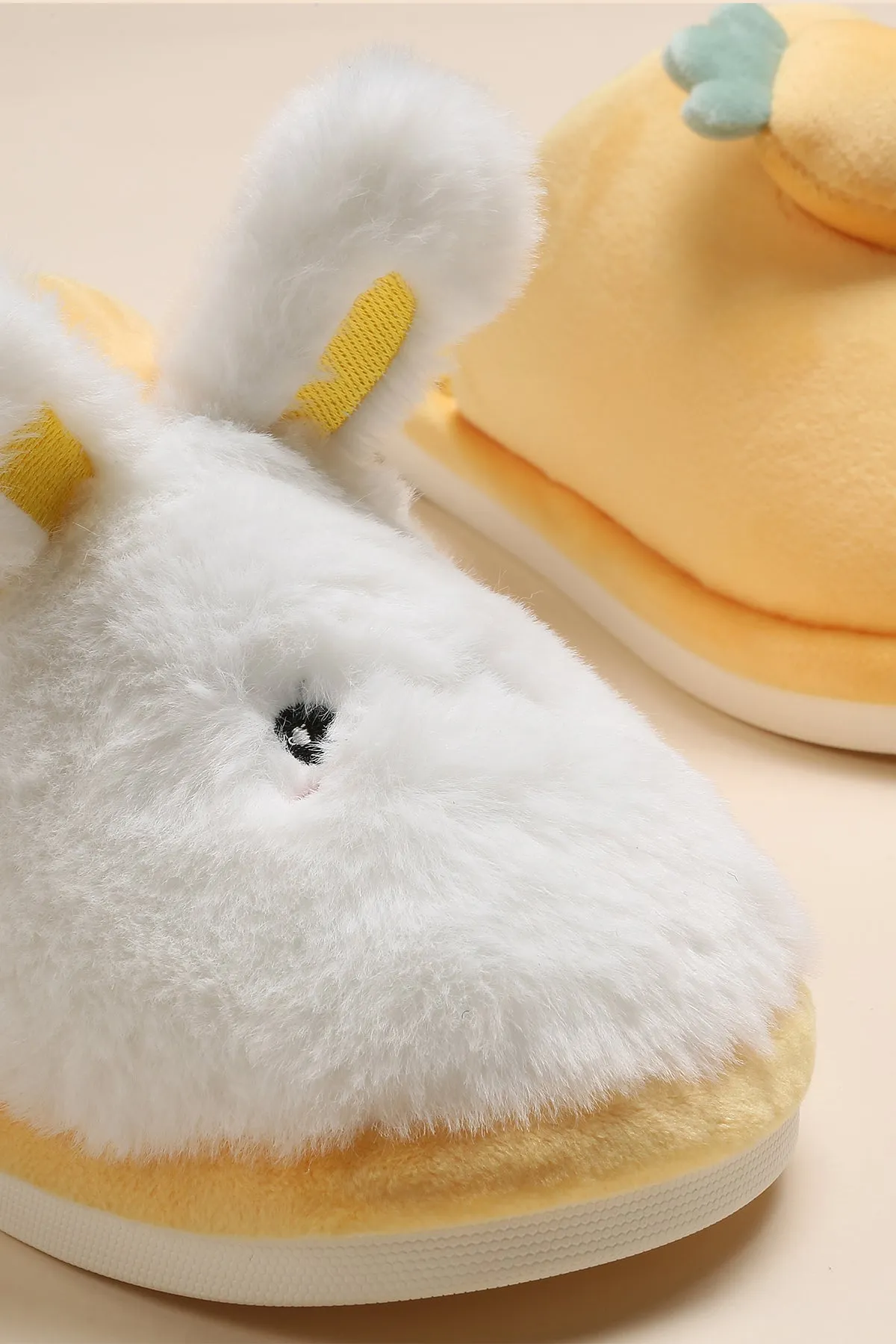 Lykke Home | Yellow Rabbit & Carrot Slippers