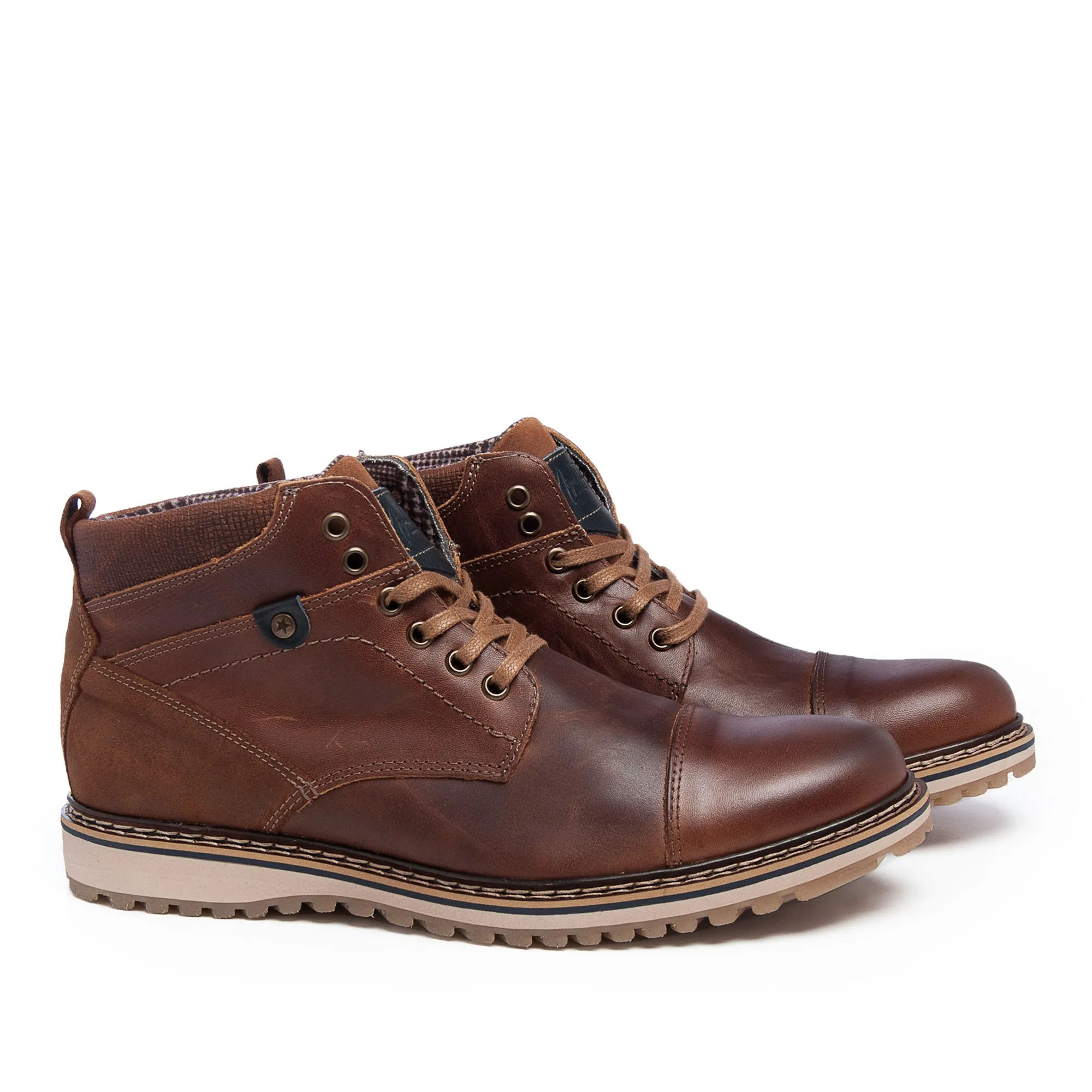 Matterhorn Cognac Leather Winter Boots