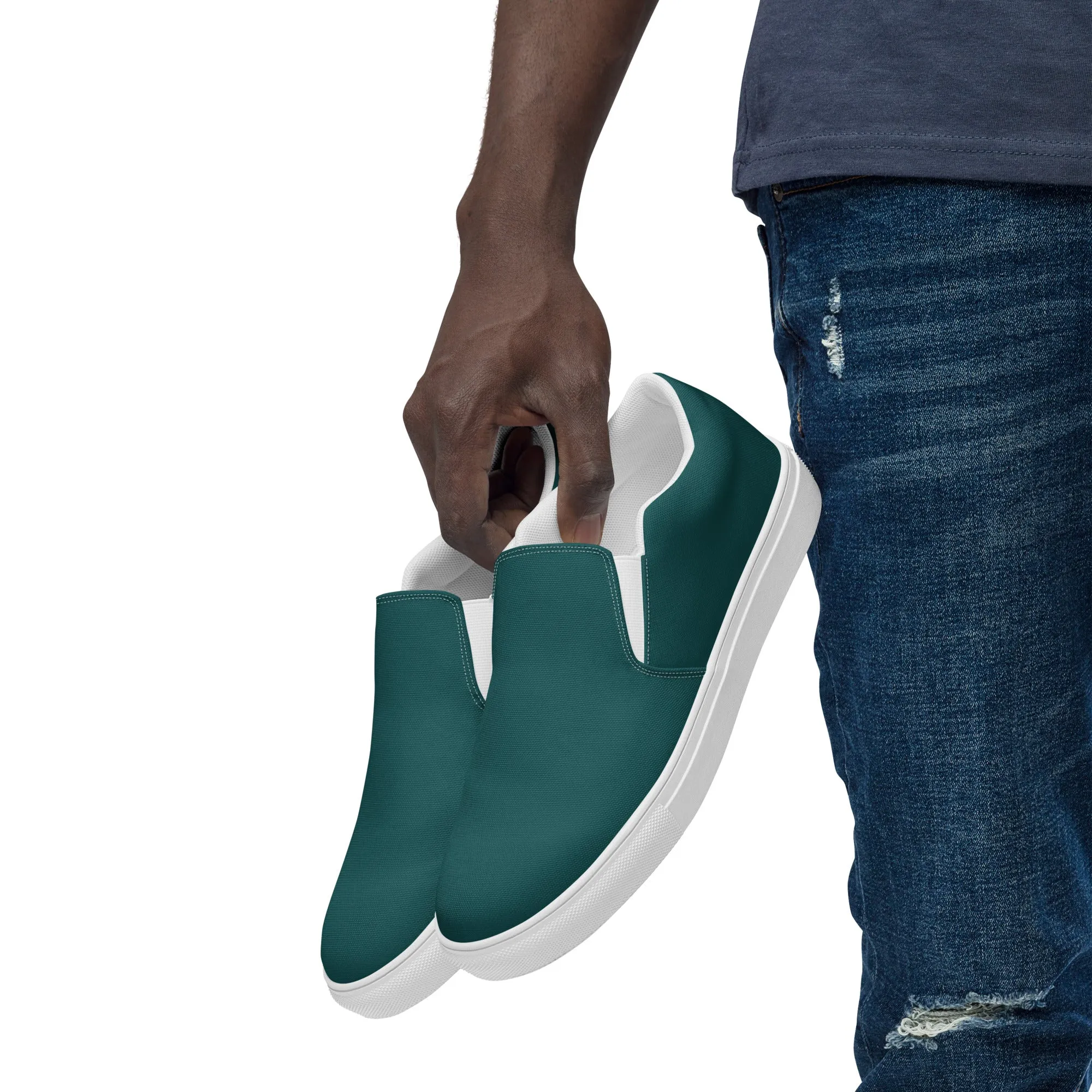 Men’s Smoke Green slip-on canvas shoes