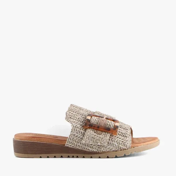 Mivari Raffia Slide