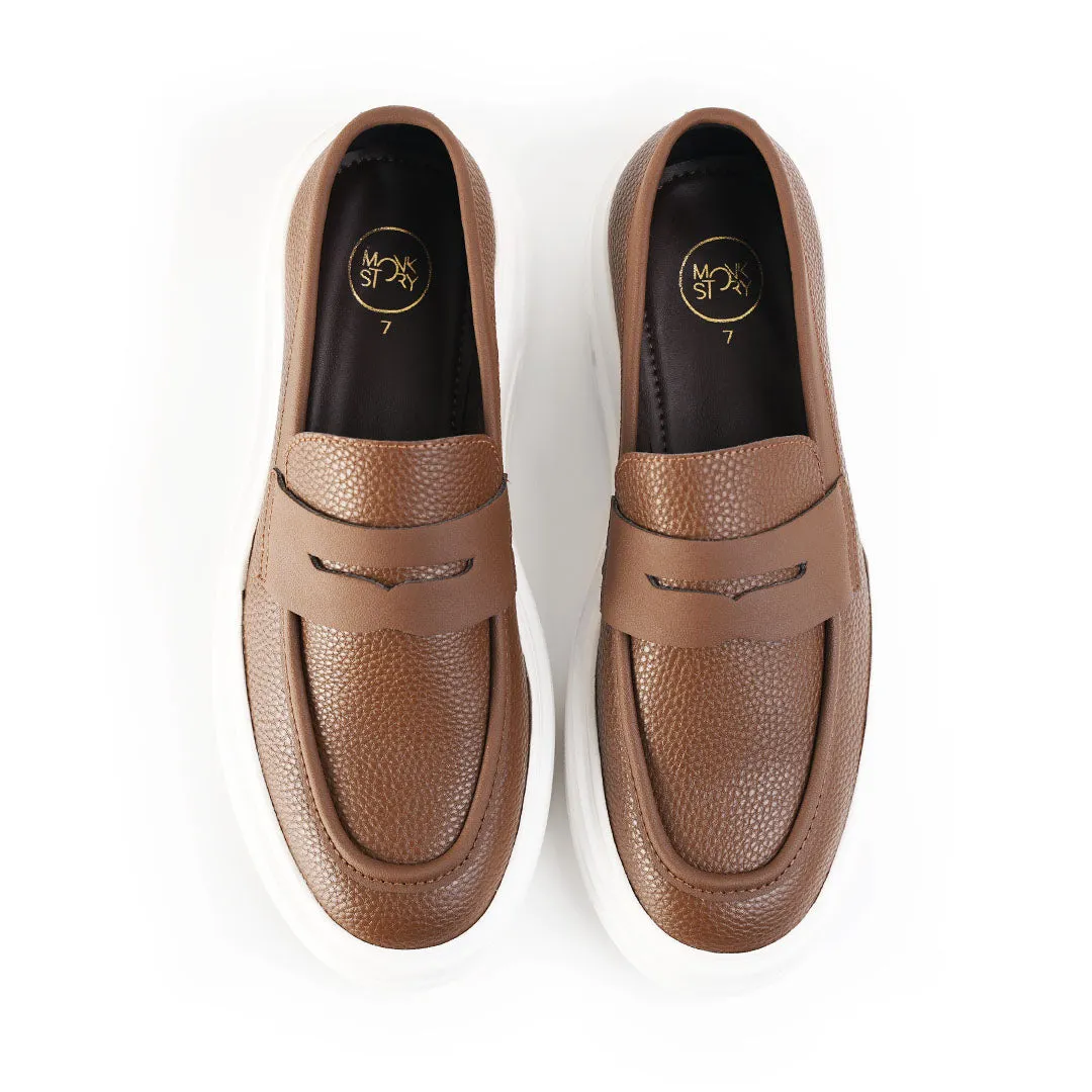 Monkstory Chunky Luxe Slip-On Sneakers - Tabac Brown