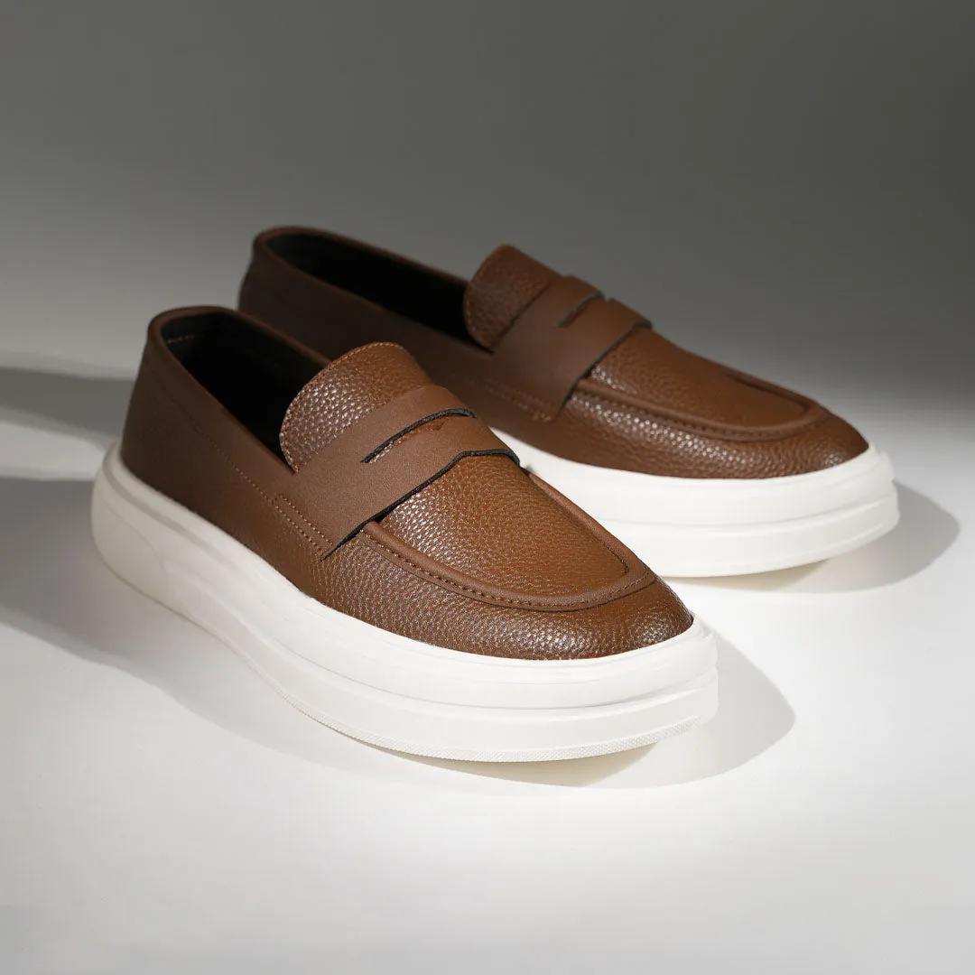 Monkstory Chunky Luxe Slip-On Sneakers - Tabac Brown