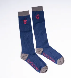 Navy & Red Blackfort Equestrian Socks