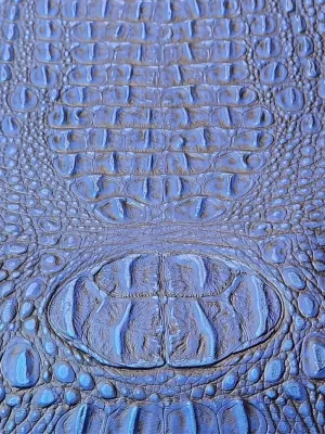 Navy/Blue Metallic Caiman Gator Vinyl Navy/Blue Metallic Caiman Gator Vinyl