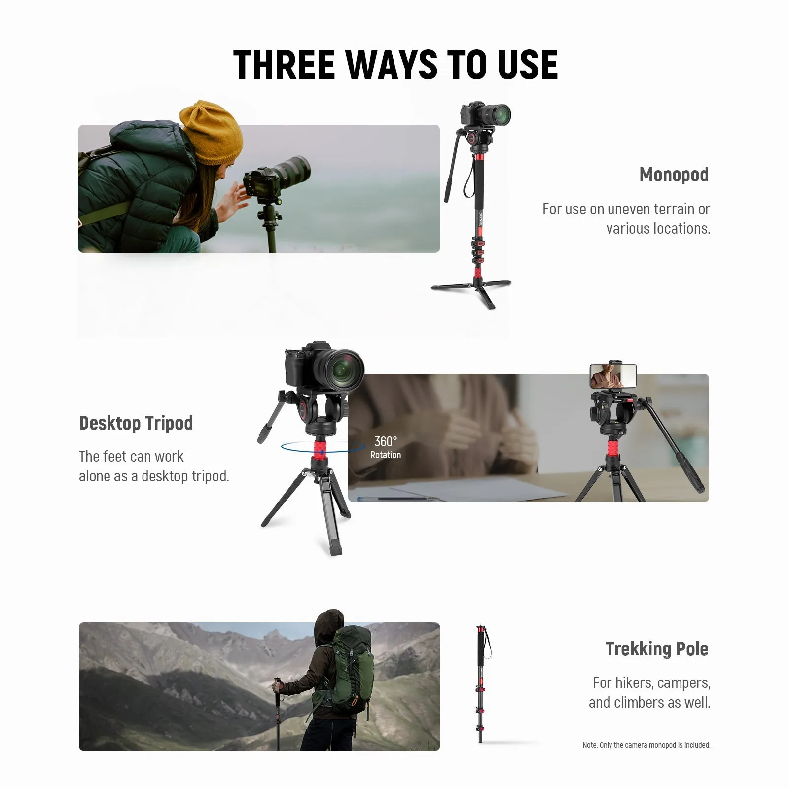 NEEWER TP71 71.6" Pro Carbon Fiber Camera Monopod