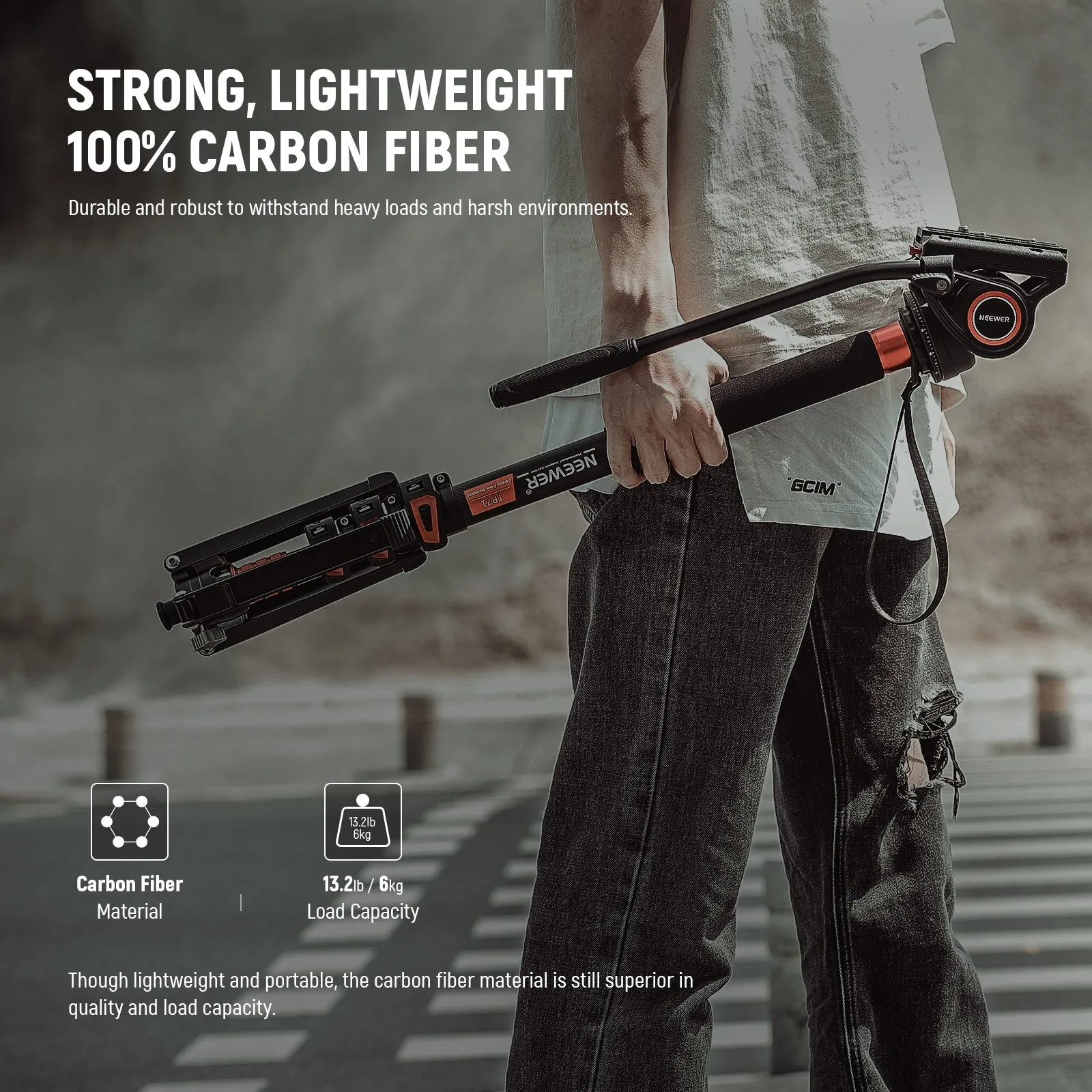 NEEWER TP71 71.6" Pro Carbon Fiber Camera Monopod