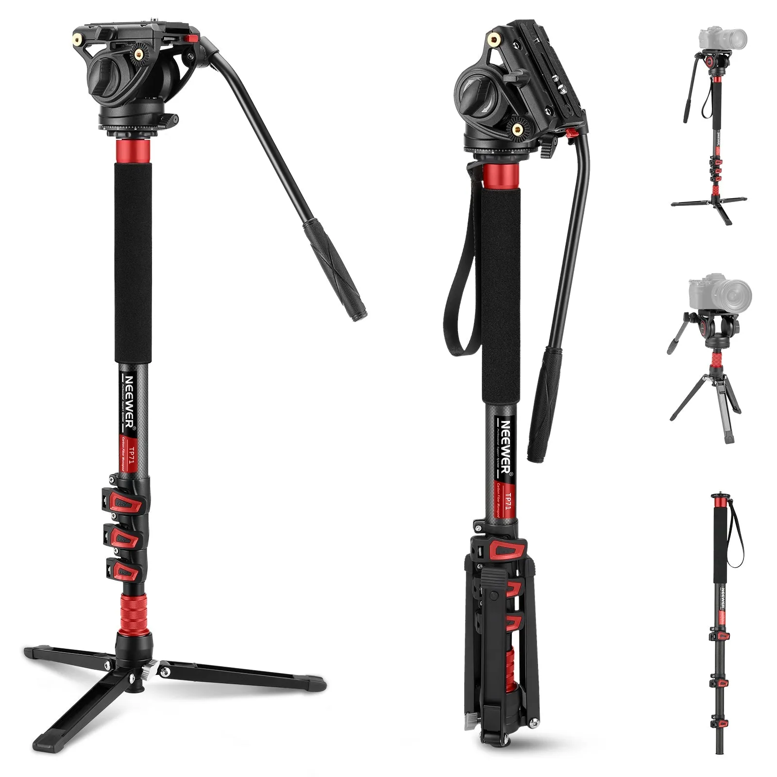 NEEWER TP71 71.6" Pro Carbon Fiber Camera Monopod