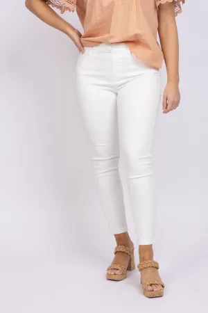 Nic Zoe Nz 28" Mid Rise Slim Ankle Jeans In Paper White