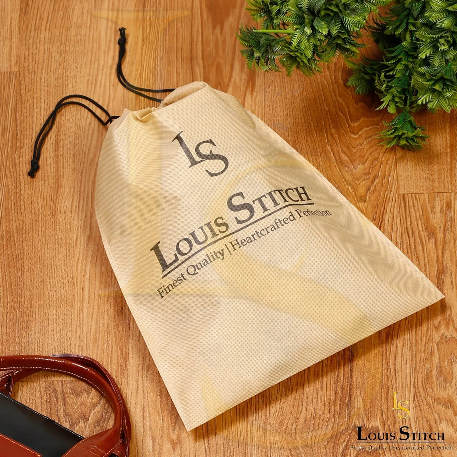 Non Woven Shoe Bag Pack Of  24 Black See-Thru Beige Plain