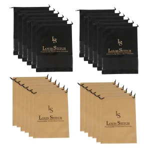 Non Woven Shoe Bag Pack Of  24 Black See-Thru Beige Plain