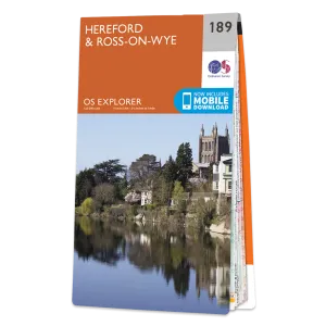 Ordnance Survey Explorer 189 Map Hereford & Ross-on-Wye