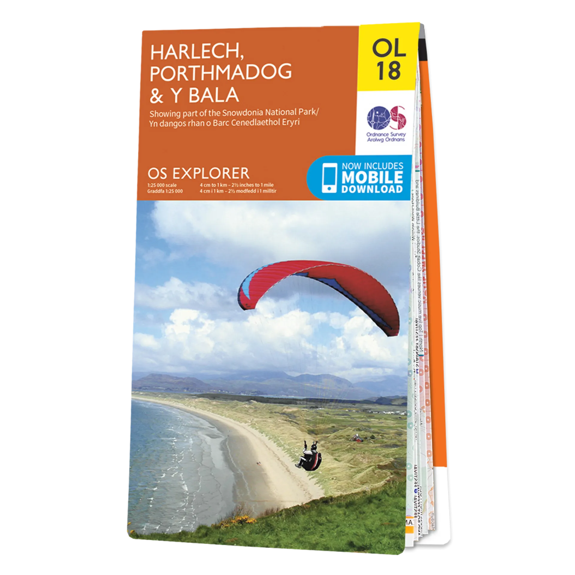 Ordnance Survey Explorer OL18 Map Harlech, Porthmadog & Y Bala