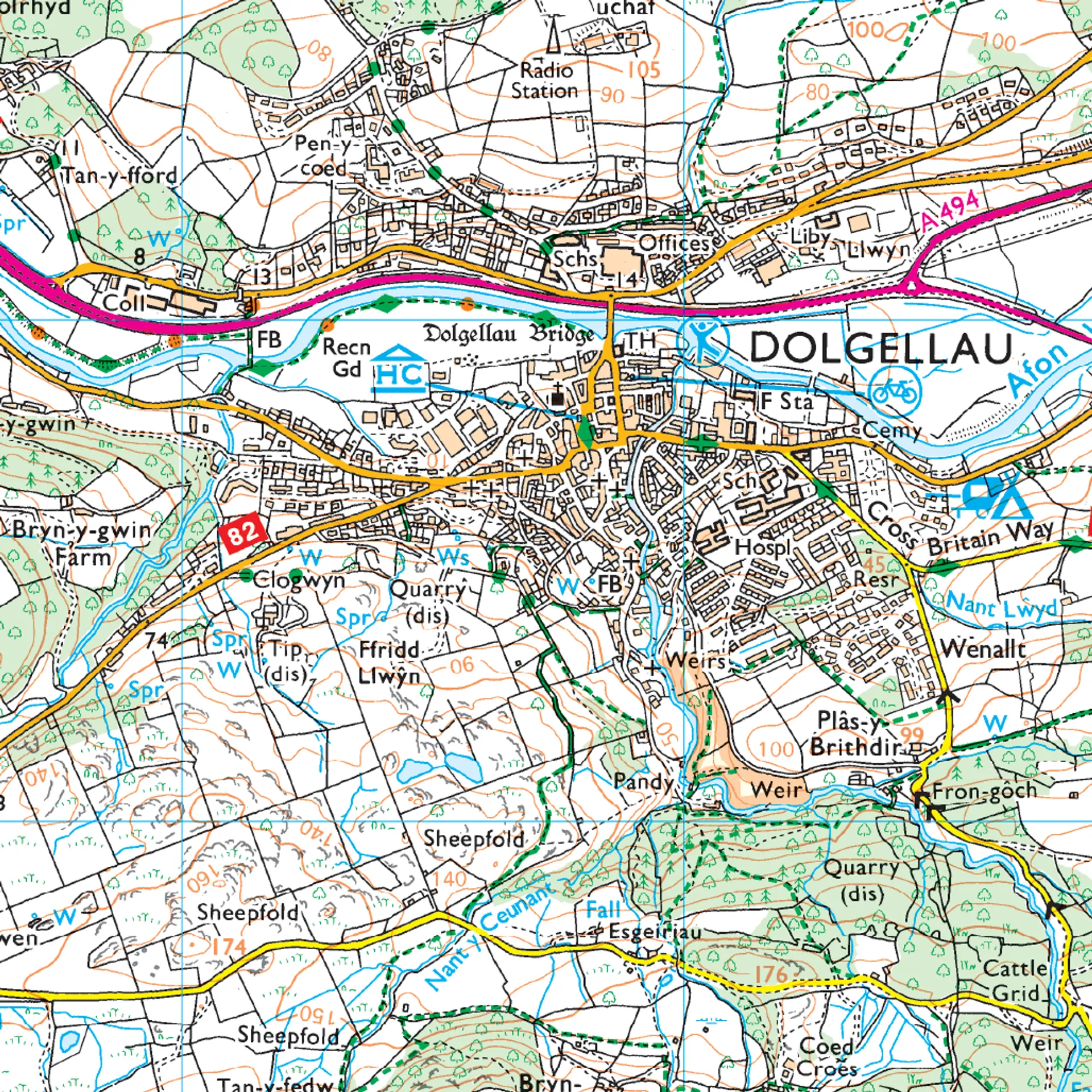 Ordnance Survey Explorer OL18 Map Harlech, Porthmadog & Y Bala