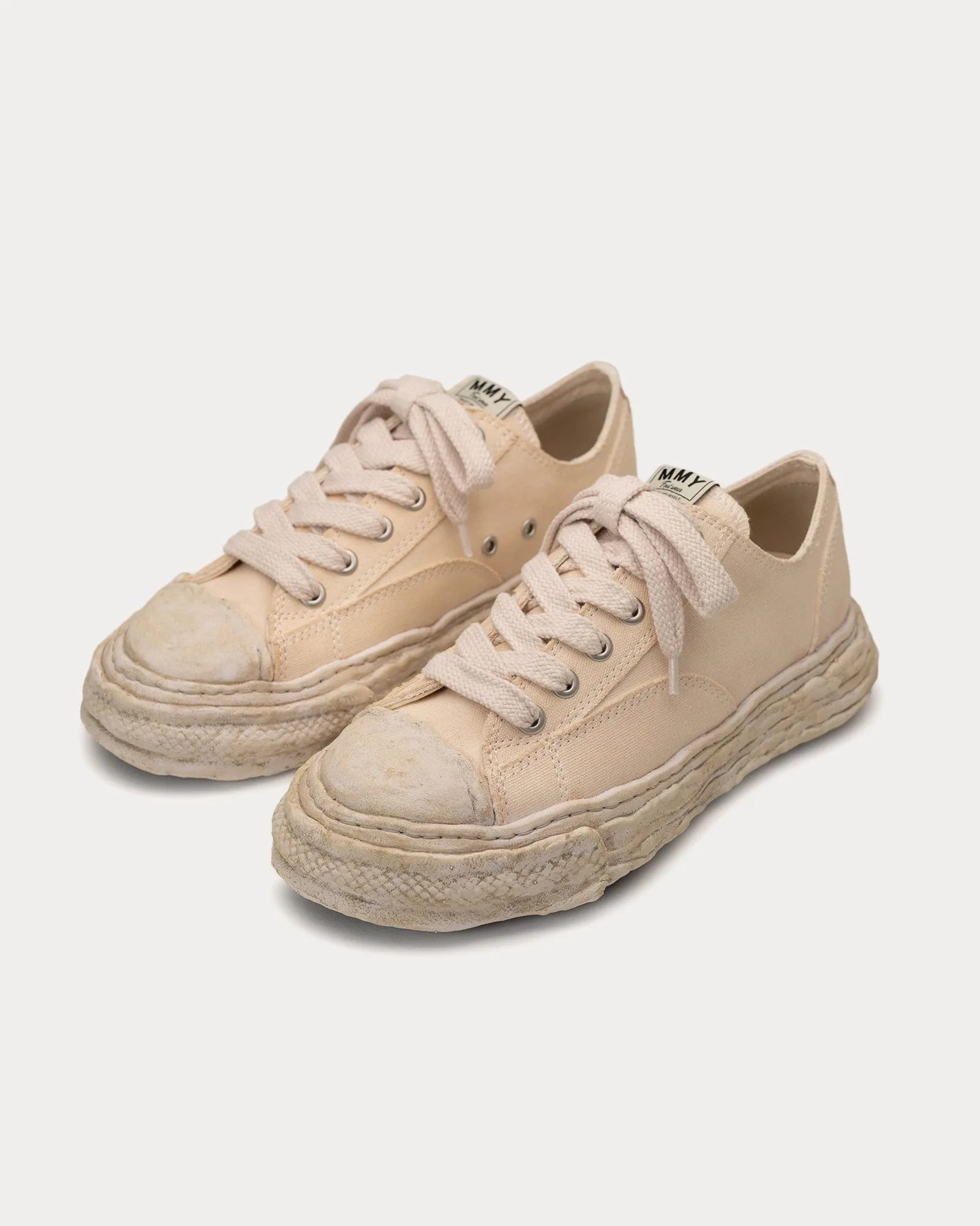 Peterson23 OG Sole Garment Dyed Canvas Beige Low Top Sneakers