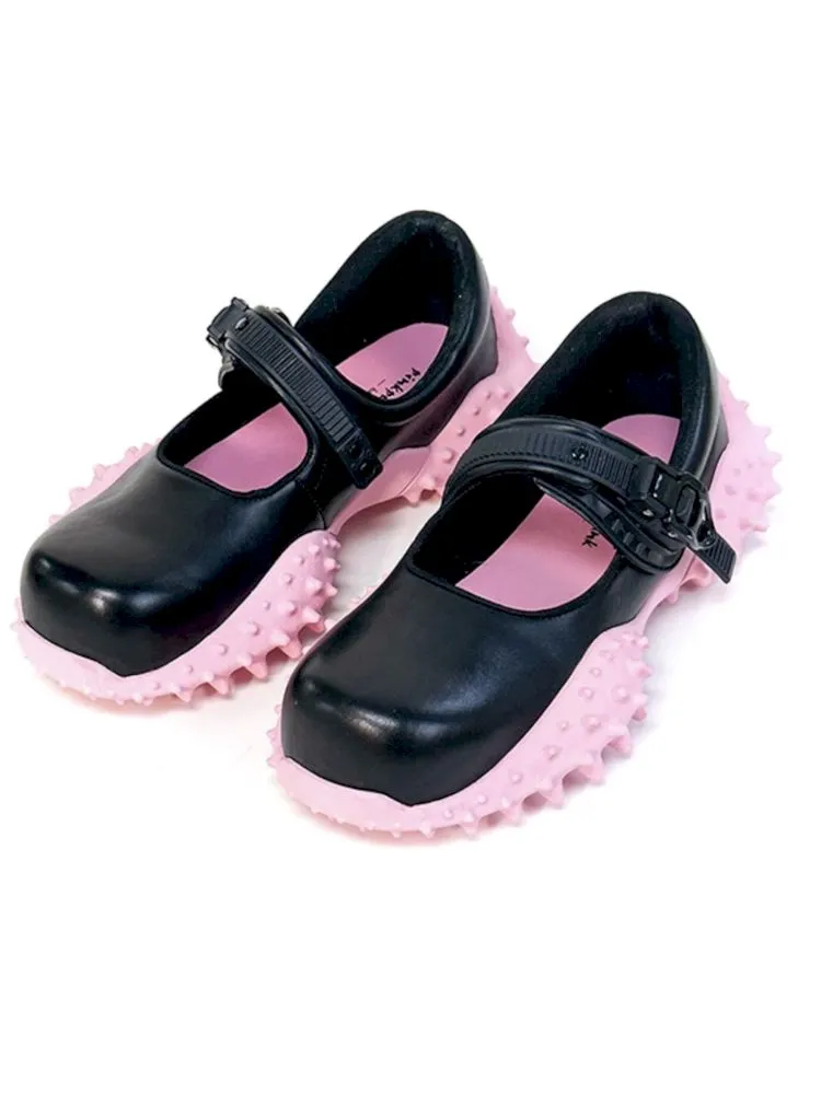 Pink Pufferfish Functional Mary Jane Shoes【s0000006667】