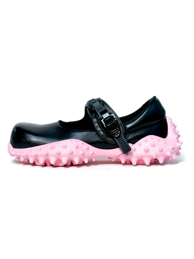 Pink Pufferfish Functional Mary Jane Shoes【s0000006667】