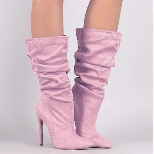 Pleated Mid Boots