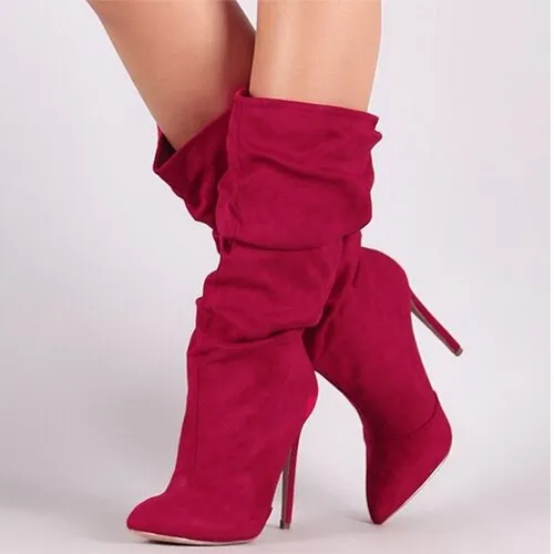 Pleated Mid Boots