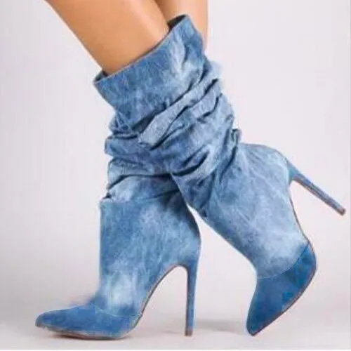 Pleated Mid Boots