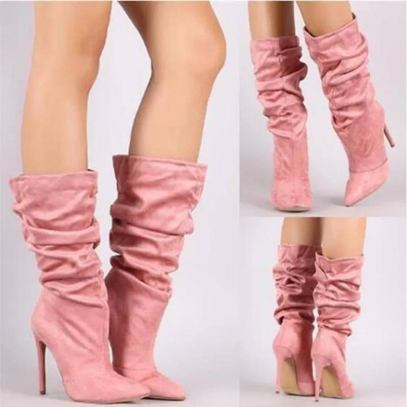 Pleated Mid Boots