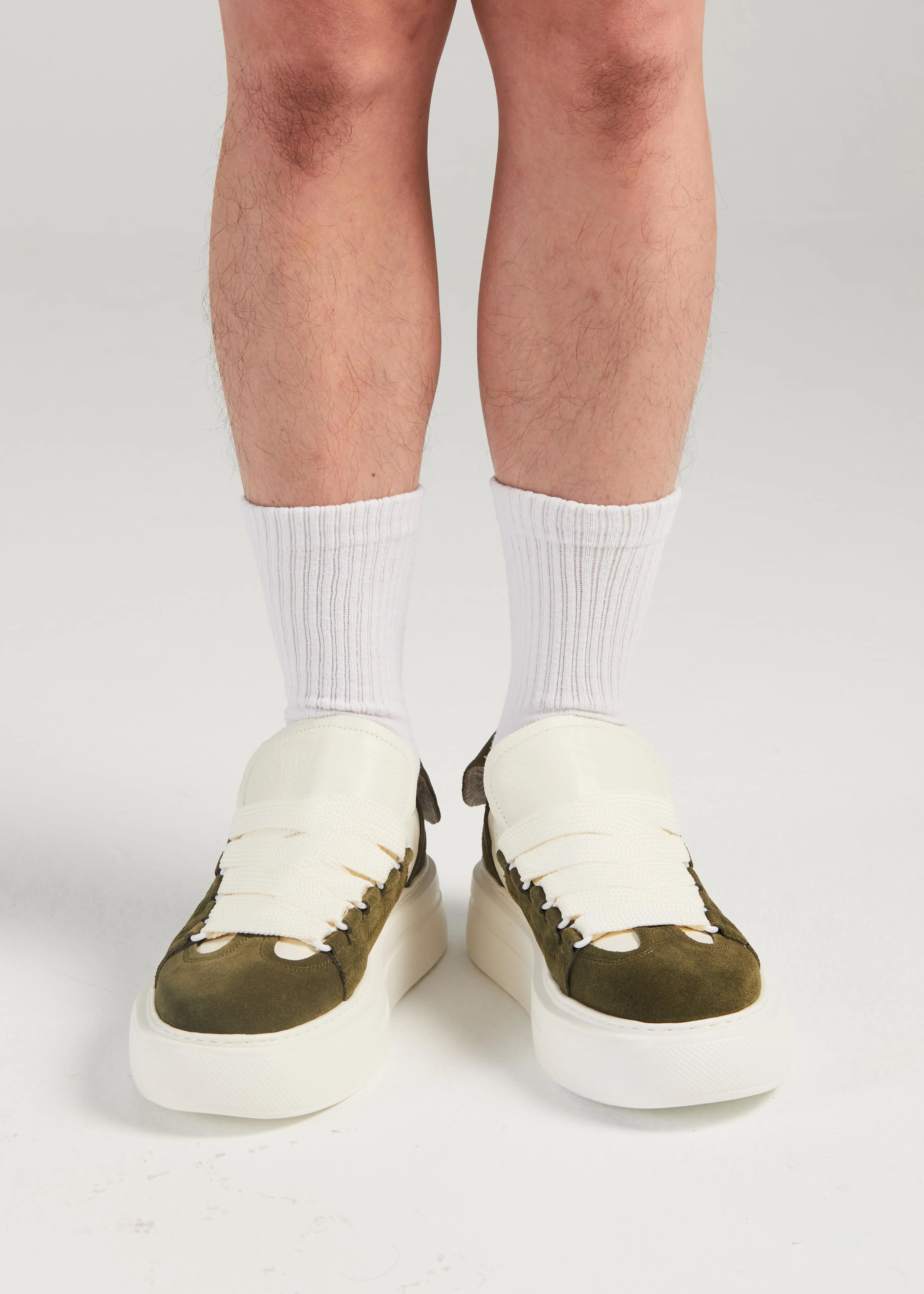 PROJET1826 | FELTON Broad Shoelace Suede Leather Sneaker Green
