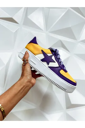 Purple & Yellow Chunky Star Sneaker