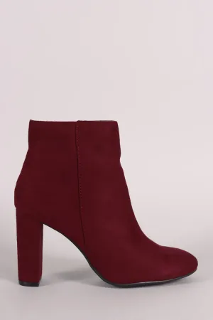 Qupid Suede Side Zip Ankle Boots