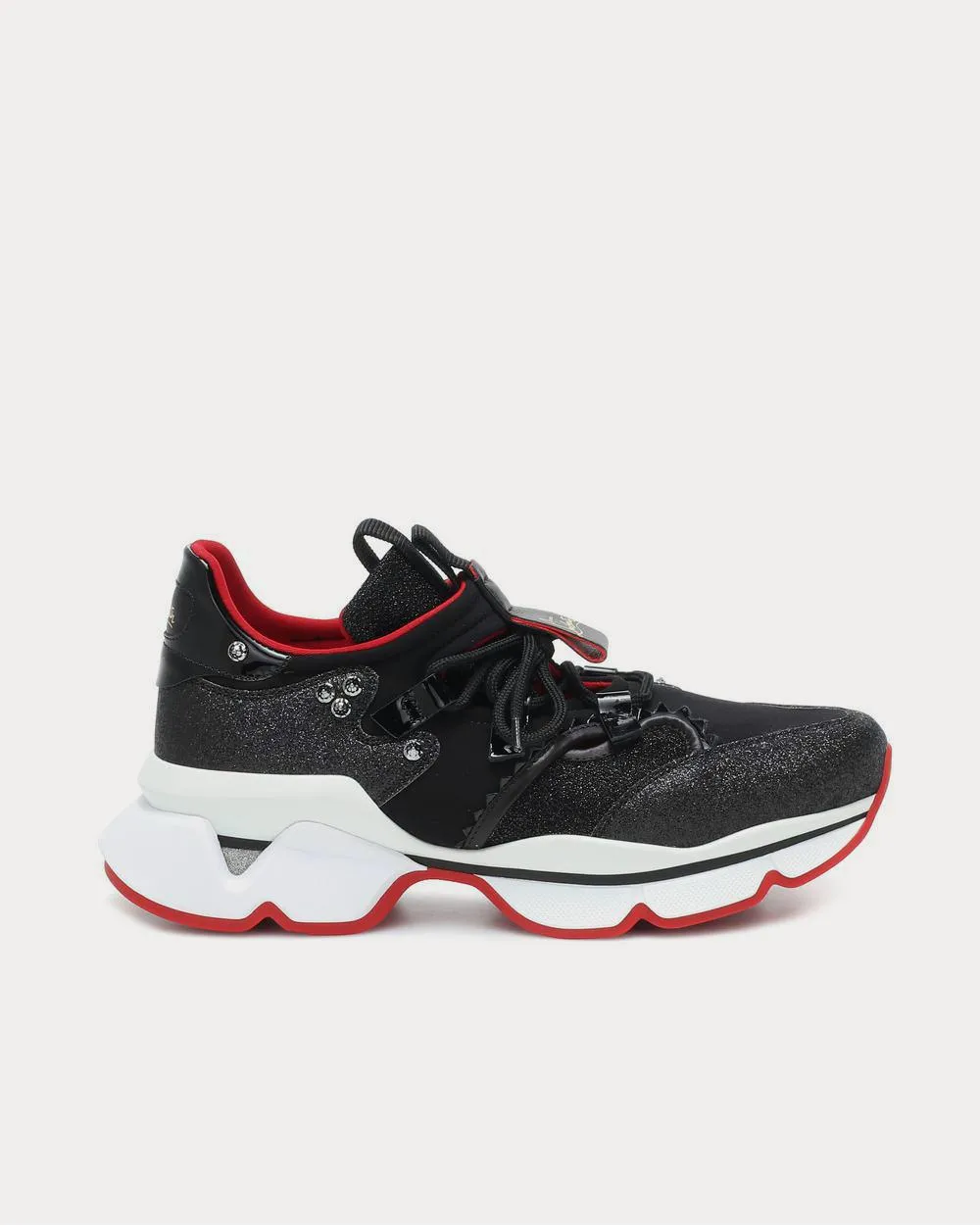 Red Runner neoprene Version Black Low Top Sneakers