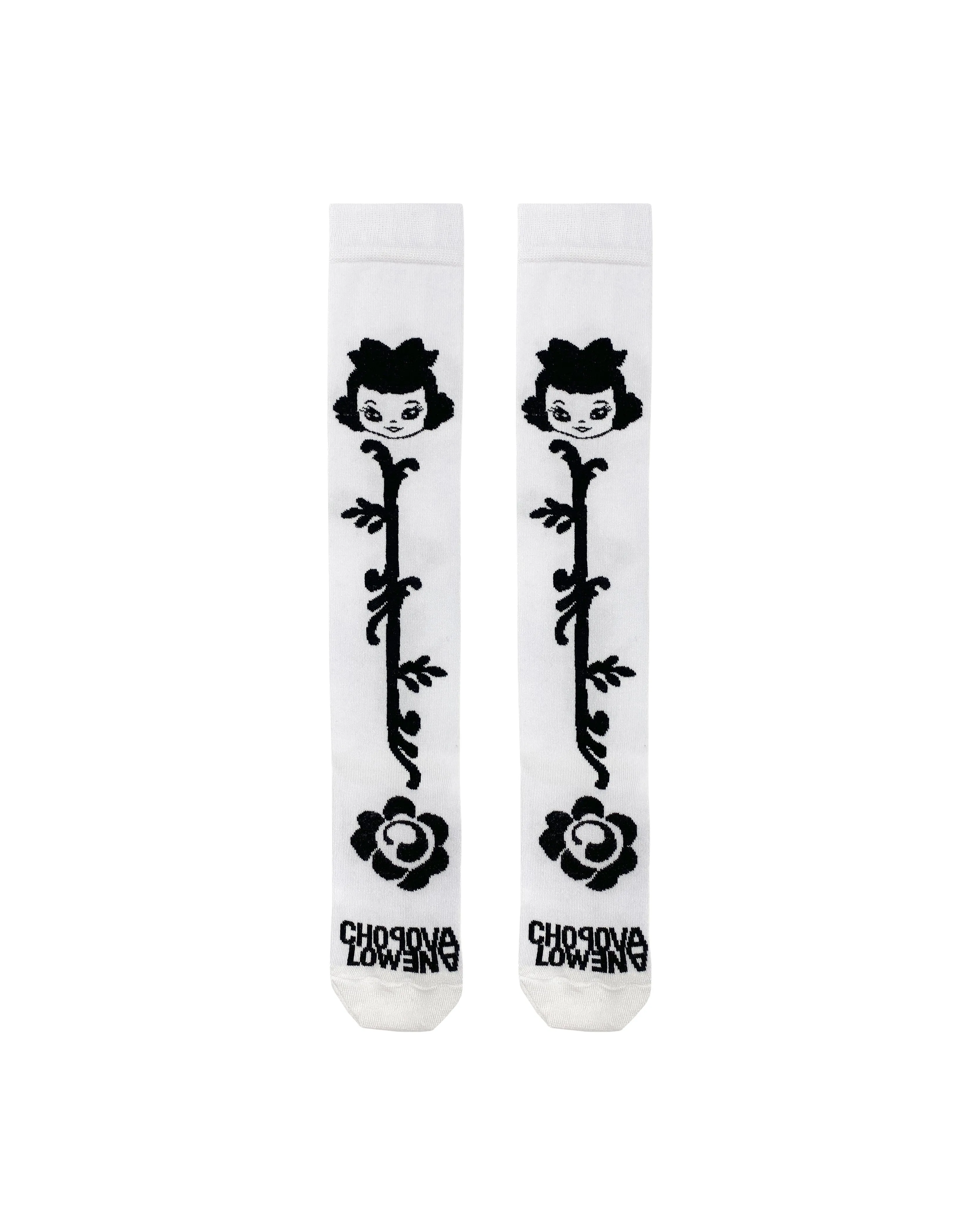 Rose Bud Long Sock