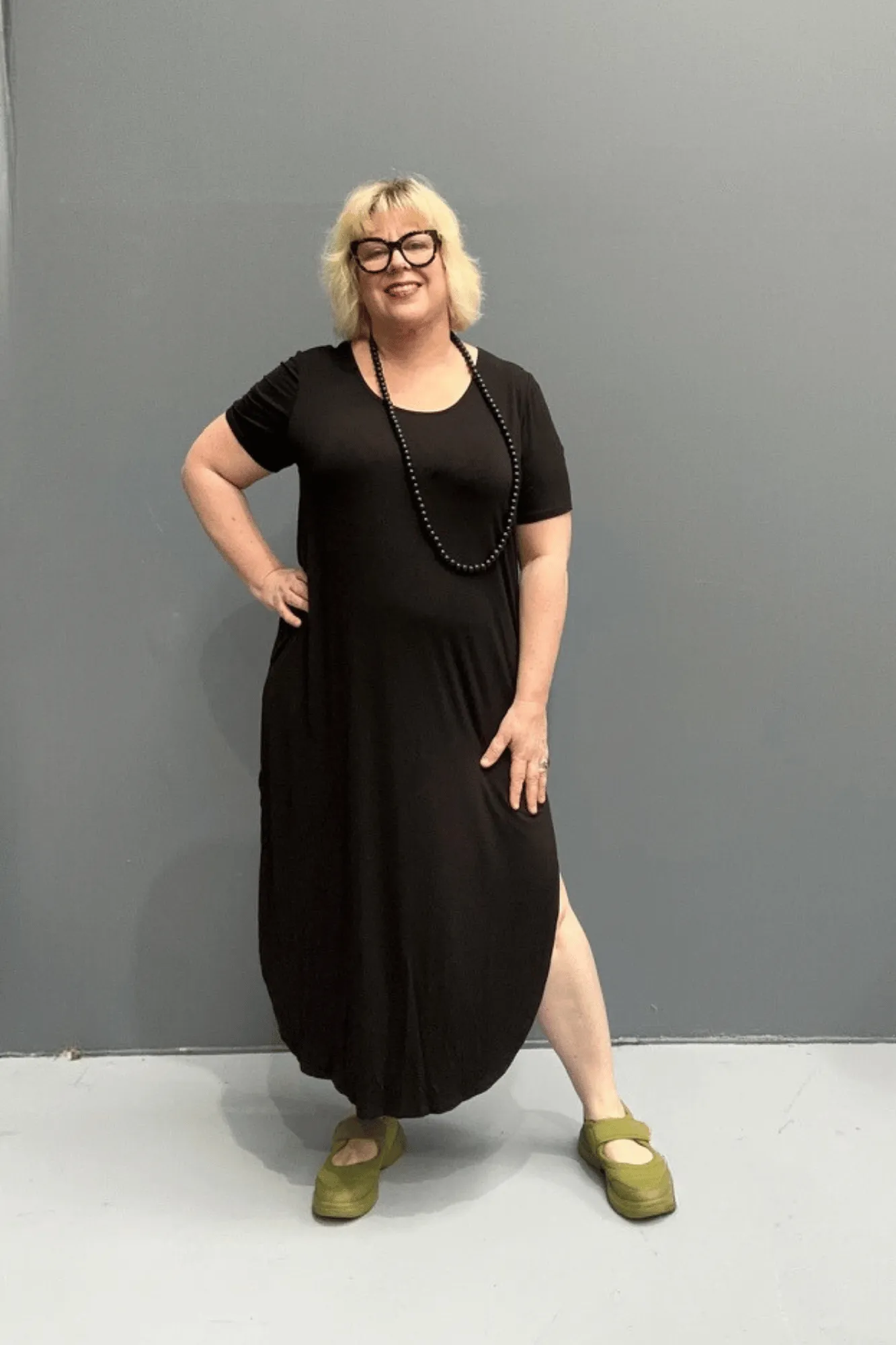 'SACHA' Bamboo Maxi Dress - BLACK