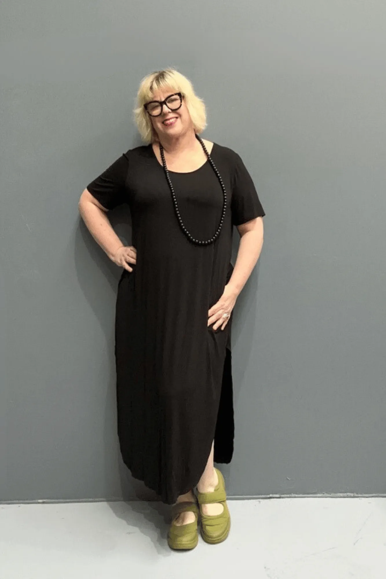 'SACHA' Bamboo Maxi Dress - BLACK