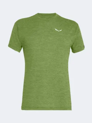 Salewa Puez Melange Men Hiking T-Shirt Green Yucca