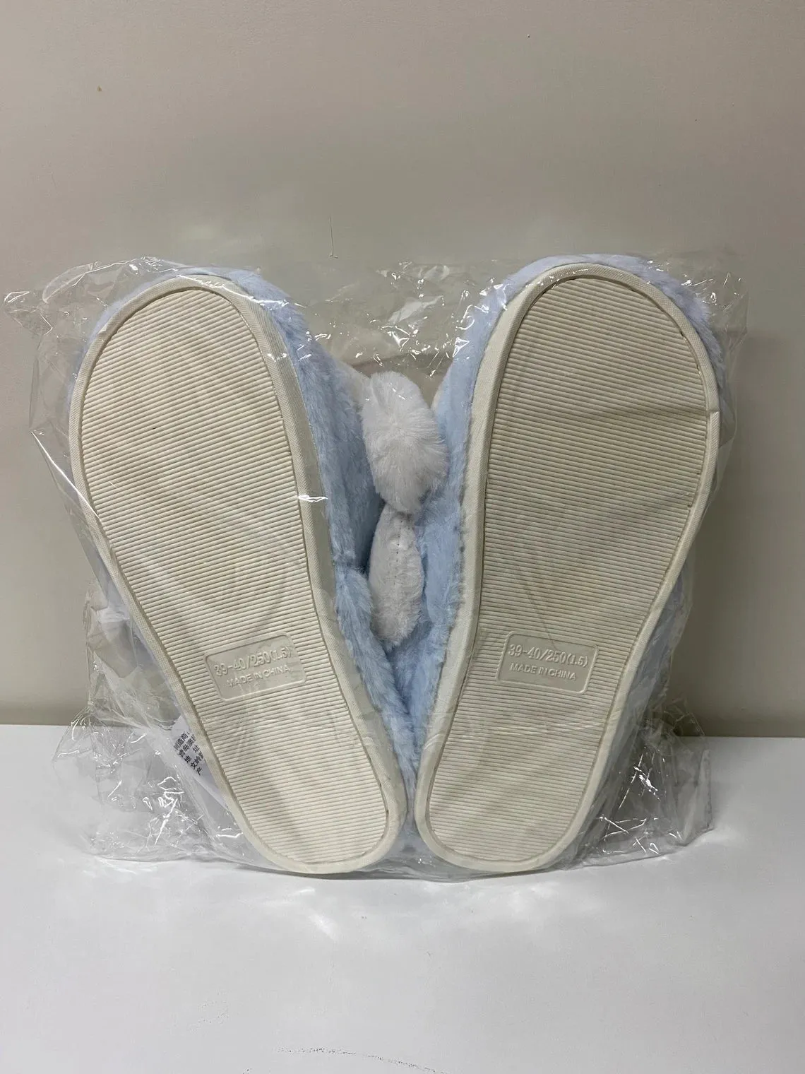 Sanrio Cinnamoroll Blue Fluffy Big Head Fur Winter Slippers