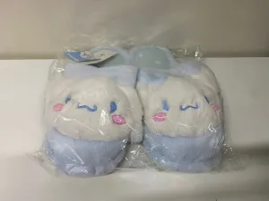 Sanrio Cinnamoroll Blue Fluffy Big Head Fur Winter Slippers