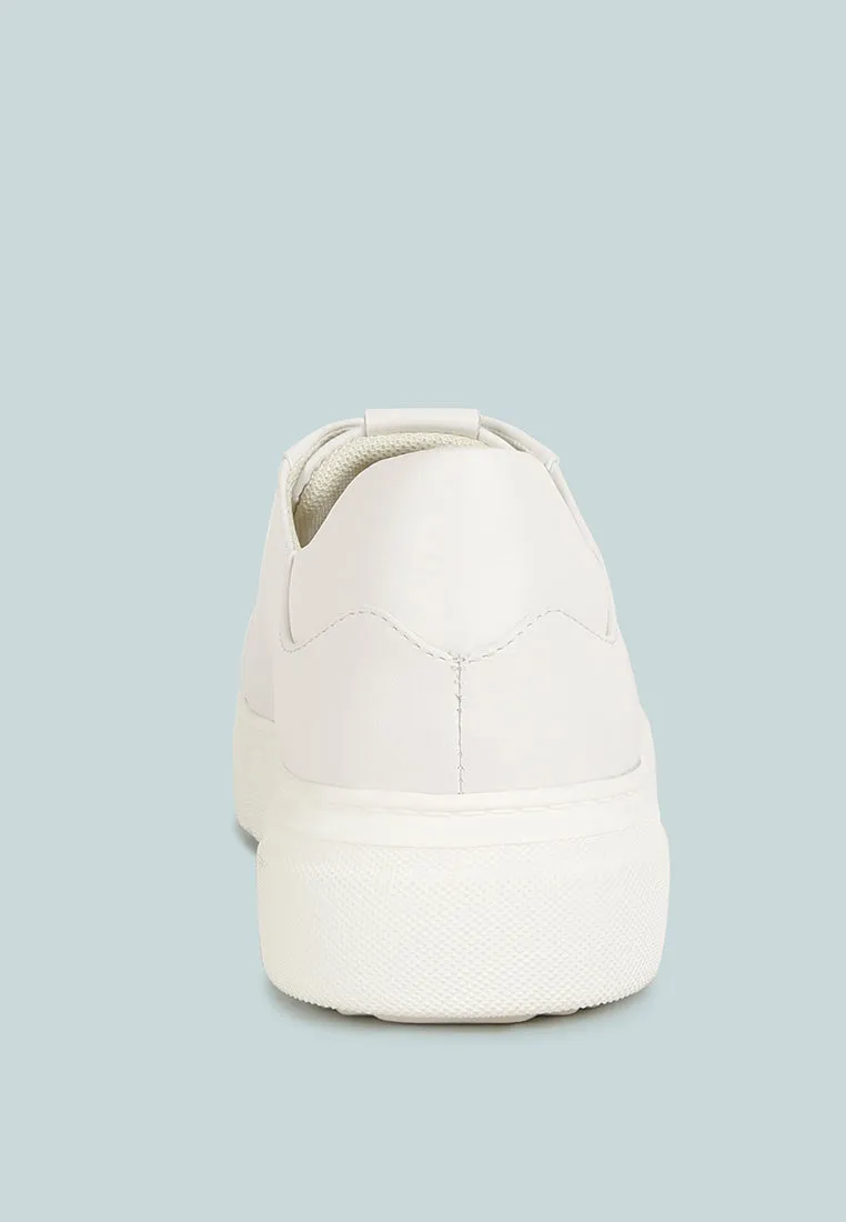 Schick Lace Up Leather Sneakers