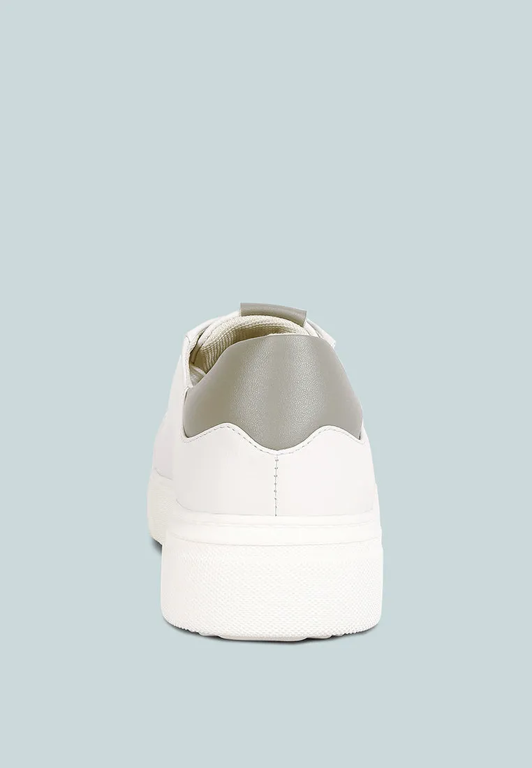 Schick Lace Up Leather Sneakers