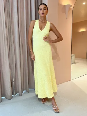 Sovere Frequency Midi Dress in Lemon Butter