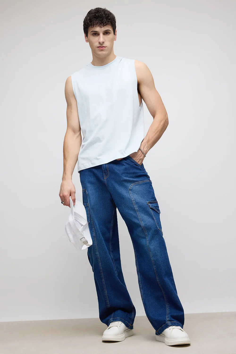 Streetwear Indigo Men's Cargo Pants